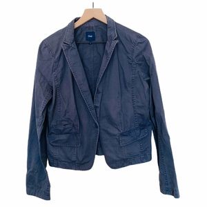 GAP dark blue classic single button cotton blazer